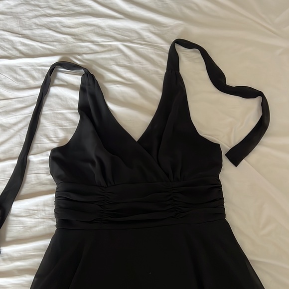 Black Halter Dress, Connected Apparel, Size 14 - Picture 3 of 4